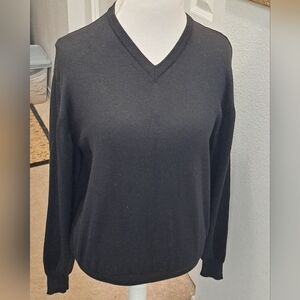 Woolmark Black 100% Pure Wool Pullover Sweater